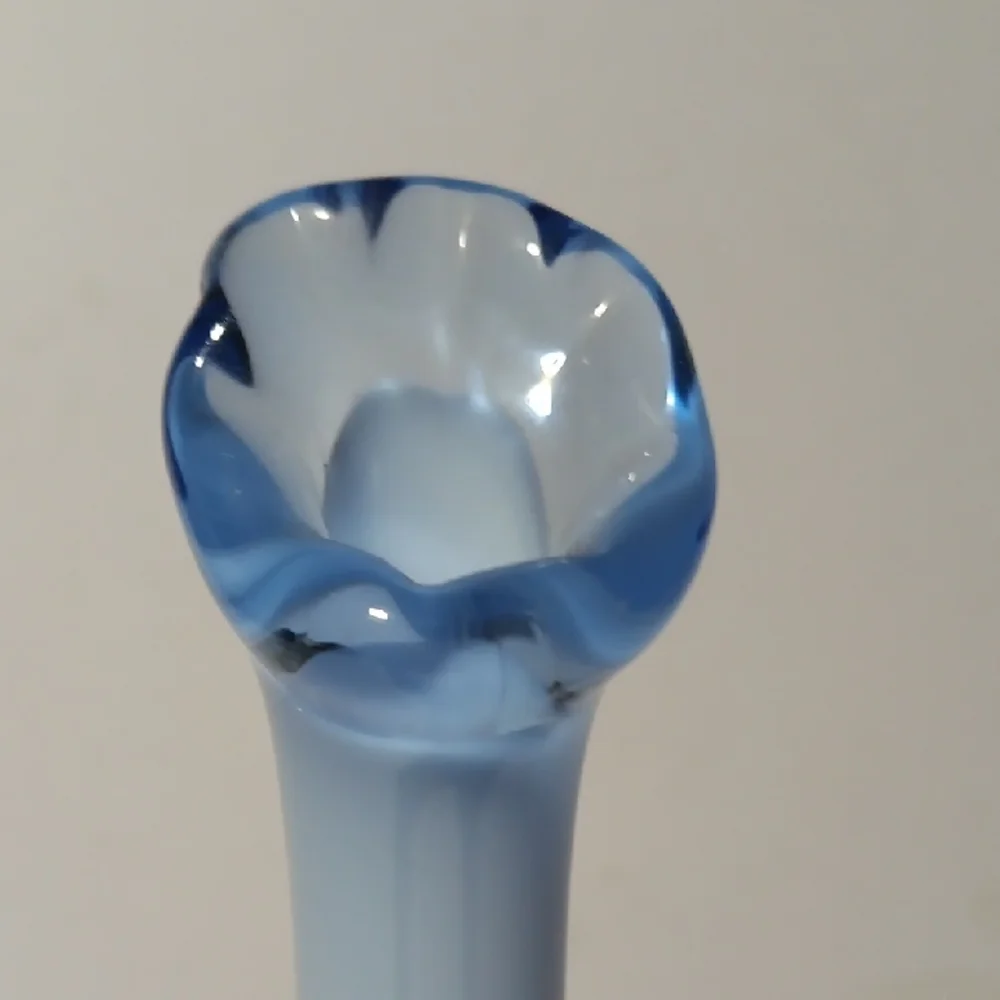Fenton Blue Art Glass Vase - Picture 6 of 8